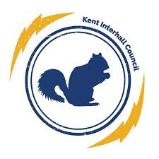 Kent Interhall Council seal logo with blue squirrel and yellow lightning bolts