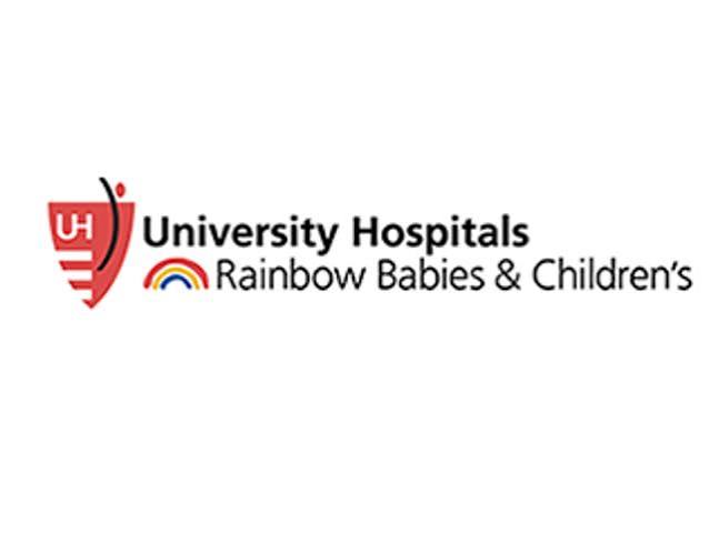 University Hospitals Rainbow Babies and Children's logo with red shield and rainbow graphic