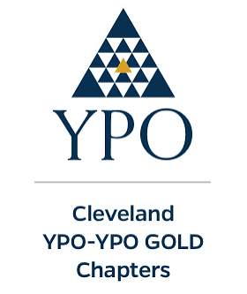 Cleveland YPO YPO Gold Chapters logo with geometric triangle emblem
