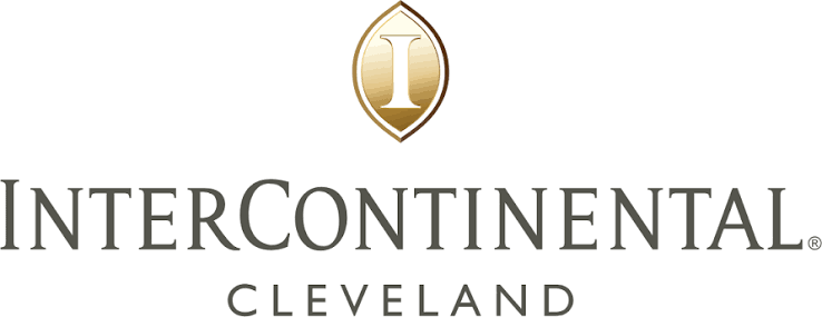 InterContinental Cleveland luxury hotel logo with gold emblem
