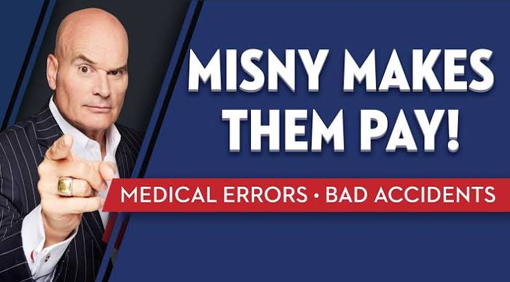Tim Misny attorney photo with Misny Makes Them Pay slogan